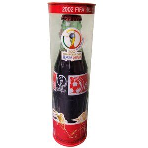 Fifa World Cup 2002 Japan Coca Cola Glass Bottle New Sealed Rare Vintage Ball